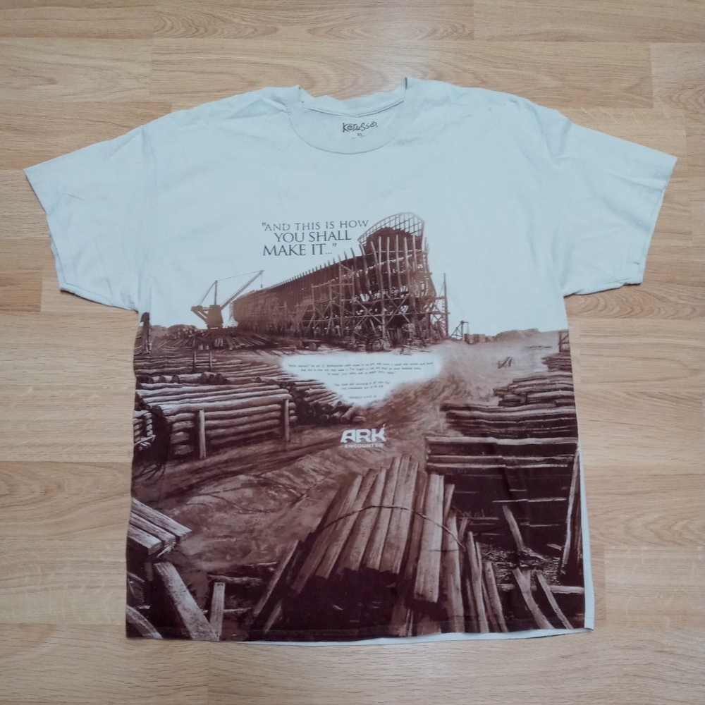 Kerusso Ark Encounter Mens Size X-Large T Shirt 100% Cotton Lightweight XL.